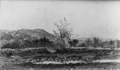 Three Views, nr. 3: Mount Carmel, nær New Haven, Connecticut, . av John William Hill