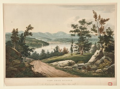 Utsikt nær Hudson/ #15 av Hudson River Portfolio av John William Hill