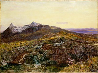 Cullin Ridge, Skye, fra Sligachan, 1855 av John William Inchbold