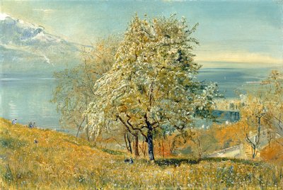 Genfersjøen, ca. 1880-1882 (olje på lerret) av John William Inchbold
