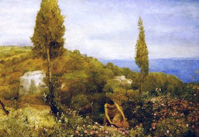 The House of Roses, Tripoli (akvarell over blyant på papir) av John William North
