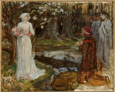 Dante og Matilda av John William Waterhouse