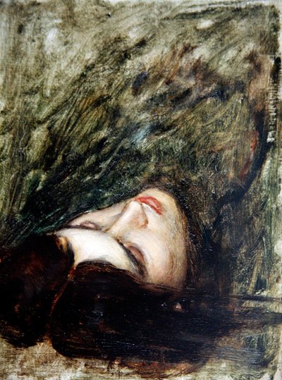 Head of Orpheus - a Sketch, ca. 1899-1900 (olje om bord) av John William Waterhouse