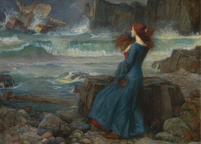 Miranda. Stormen, 1916 av John William Waterhouse