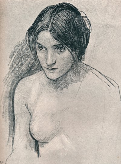 Studie for maleriet Hylas and the Nymphs, c1896 av John William Waterhouse