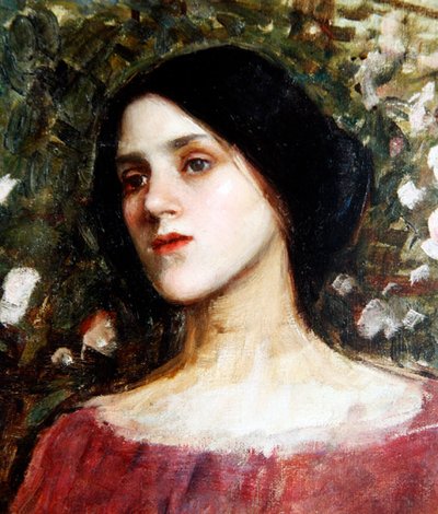 The Rose Bower, ca. 1910 (olje på lerret) av John William Waterhouse