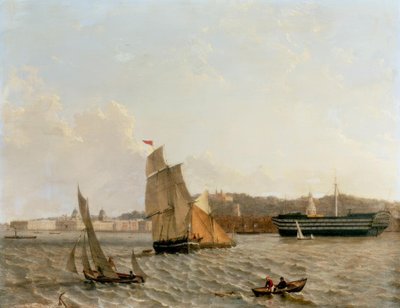 Utsikt over Themsen til Greenwich med Greenwich Hospital, av John Wilson Carmichael
