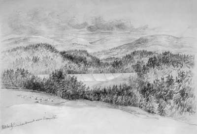 Hillbeck Embankment nær Brampton (bc og blyant på papir) av John Wilson Carmichael