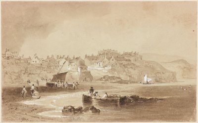Robin Hoods Bay (kroppsfarge) av John Wilson Carmichael