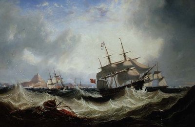 Frakt fra Gibraltar i tung sjø av John Wilson Carmichael