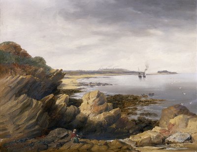 St. Mary's Island fra Whitley Rocks av John Wilson Carmichael