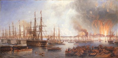 Bombardementet av Sveaborg, 5. august 1855, 1856 av John Wilson Carmichael