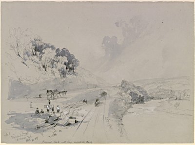 Whitchester Tunnel med Unthank Hall (kroppsfarge) av John Wilson Carmichael