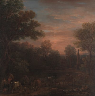Klassisk landskap: Kveld av John Wootton