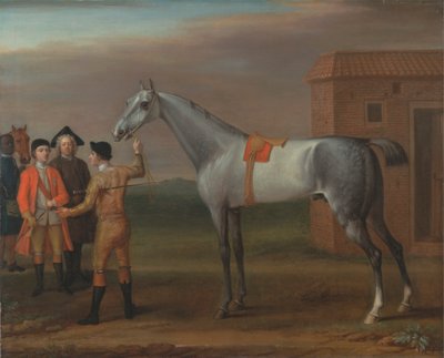 Lamprey, med sin eier Sir William Morgan, på Newmarket av John Wootton