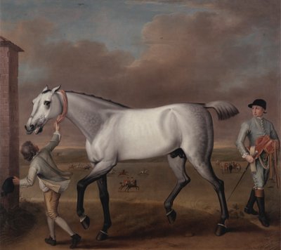 The Duke of Hamilton's Grey Racehorse 'Victorious' på Newmarket av John Wootton
