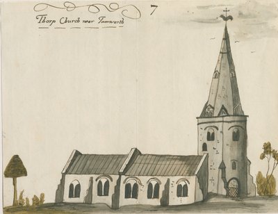 Thorpe Constantine Church: akvarellmaleri, ndc 1784] av John Wright