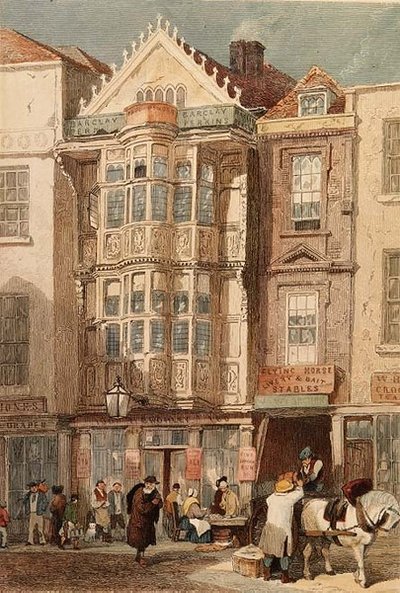 House of Sir Paul Pindar, Bishopsgate (stålgravering) av John Wykeham Archer