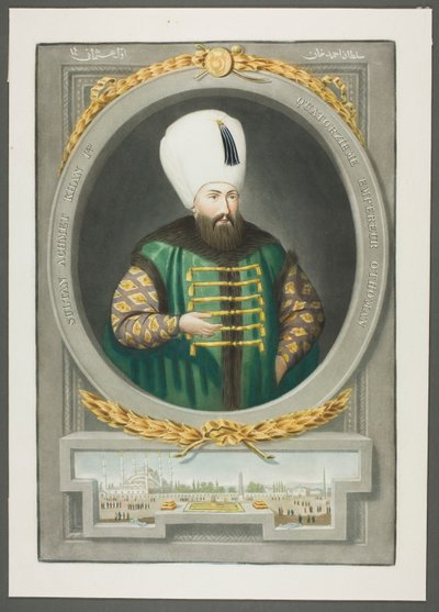 Achmet Kahn I, fra Portraits of the Emperors of Tyrkia av John Young