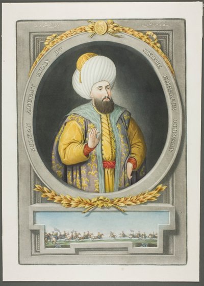 Amurat Kahn II, fra Portraits of the Emperors of Tyrkia av John Young