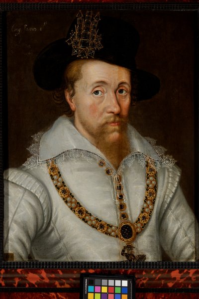 James I & VI (1556–1625) av John de the Elder (studio of) Critz