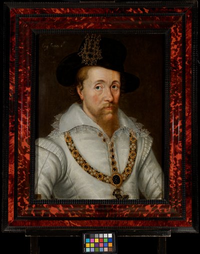 James I & VI (1556–1625) av John de the Elder (studio of) Critz