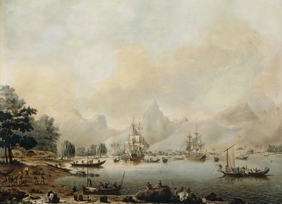 Utsikt over Moorea av John the Younger Cleveley