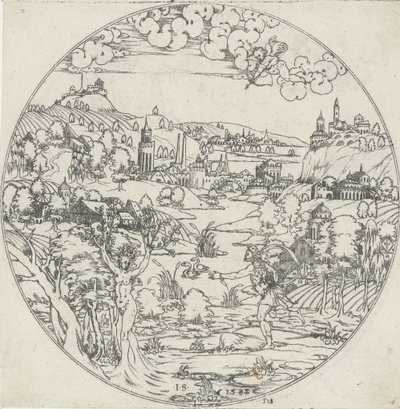 Apollo og Daphne Bottoms of Bowls: Landscapes with bibelske og mytologiske skildringer (serietittel) av Jonas Silber