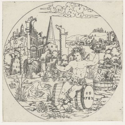 Bacchus Bottoms of Bowls: Landscapes with bibelske og mytologiske skildringer (serietittel) av Jonas Silber