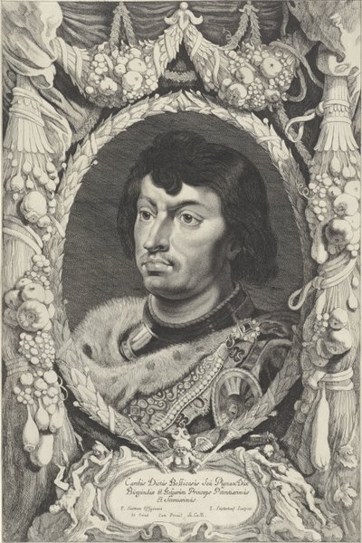 Portrett av Karl den dristige, hertugen av Burgund Duces Burgundiae (serietittel) av Jonas Suyderhoef