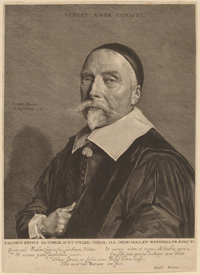 Jacob Revius av Jonas Suyderhoff after Frans Hals