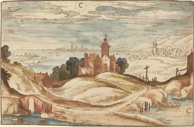 Landskap med Chateau on a Hill av Joos de Momper II