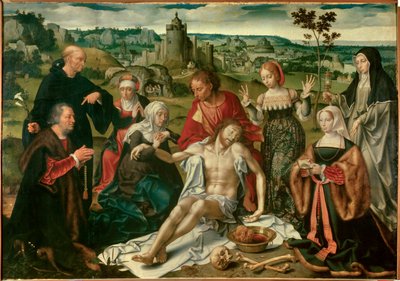 Altertavle av Kristi beklagelse. Nederlandsk maleri av Joos Van Cleve (1485-1540) av Joos van Cleve