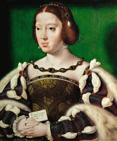 Tidlig nederlandsk kunst: Portrett av dronning Eleanor av Østerrike (1498-1558) av Cleve, Joos van (ca. 1485-1540), etter 1530. Olje på tre, 35,5x29,5. Kunsthistorisk museum, Vienne av Joos van Cleve