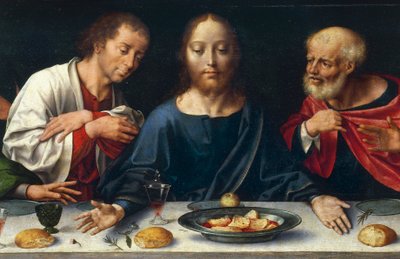 Det siste måltid, Kristus mellom Johannes og Peter av Joos van Cleve