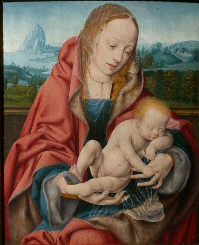 Jomfruen med det sovende barnet, ca 1510-1520. av Joos van Cleve