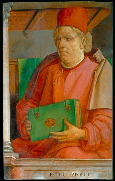 Pietro d#39;Abano, italiensk filosof og lege … av Joos van Gent (fl.1460-75)