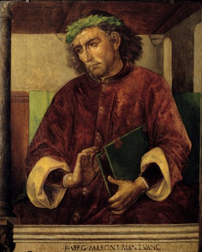 Portrett av Virgil (Virgilio, 70-19 f.Kr.), romersk poet og forfatter. Maleri av Just Ghent (1435-1480) Ec. Flam av Joos van Gent (fl.1460 75)