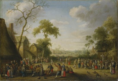 Landsbyscene, 1637 av Joost Cornelisz. Droochsloot