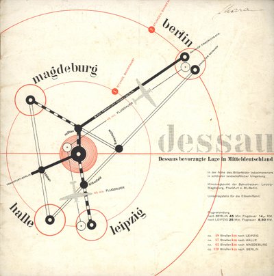 Dessau: på grunn av gammel kultur, 1931. av Joost Schmidt
