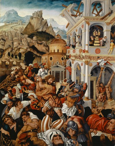 Historien om Samson, ca. 1525-1530 (olje på panel) av Jorg I Breu