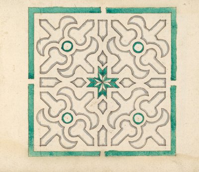 Album som inneholder 75 tegninger for hagespalier og Parterres, ca. 1610-40. av Jorg Rurfinger