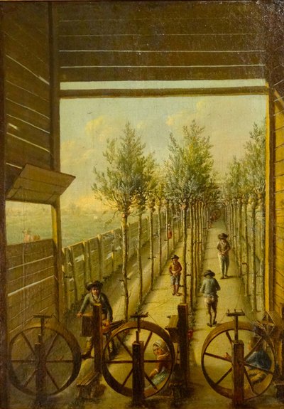 Liten garnbane på Jaagpad i Gouda i 1795 av Joris Herst