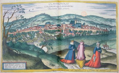 Kart over Claudiopolis, fra 'Civitates Orbis Terrarum' av Georg Braun (1541-1622) og Frans Hogenberg (1535-90) Brussel, 1574 av Joris Hoefnagel