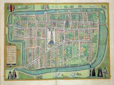 Kart over Delft, fra 