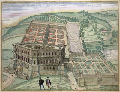 Utsikt over Villa Farnese og hagene, fra 
