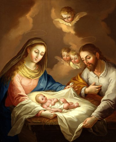 Fødselen, ca. 1799. av José Campeche