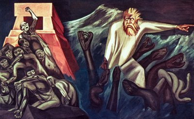 Avgang fra Quetzalcoatl, fra The Epic of American CIvilization av José Clemente Orozco