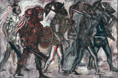 Los Teules, ca. 1945 (gouache på papir) av José Clemente Orozco
