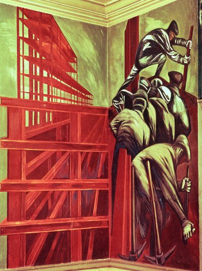 Modern Industrial Man, fra The Epic of American Civilization av José Clemente Orozco